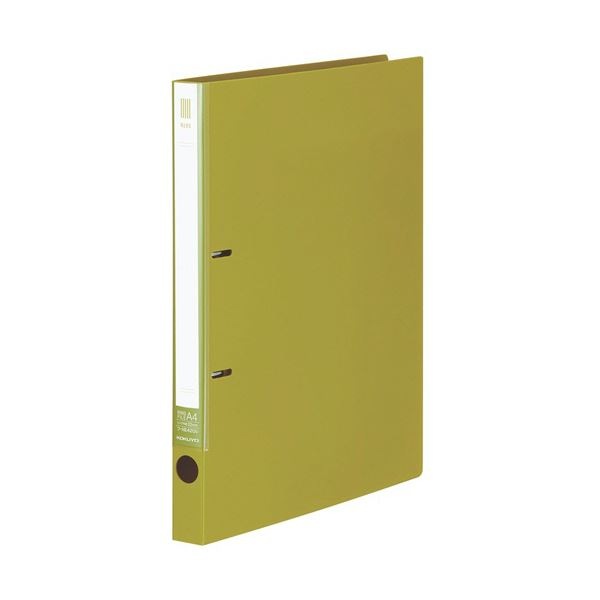 （まとめ）コクヨ リングファイル（NEOS）A4タテ 2穴 180枚収容 背幅27mm ライトオリーブ フ-NE420NG 1セット（10冊） (×3セット)