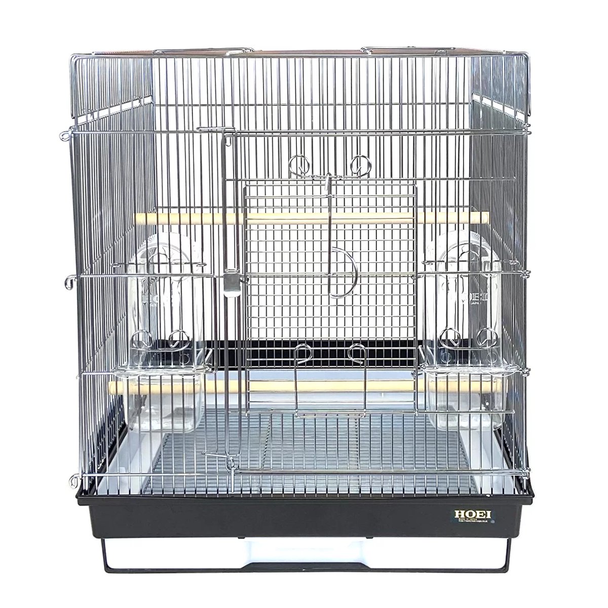 鳥かご　ＨＯＥＩ　４６５インコ手のりＧ　ブラック　（４６．５X４６．５X５６．５ｃｍ）　インコ　小型インコ　中型インコ　オウム　ＣＲＣ55―15―10―15―00