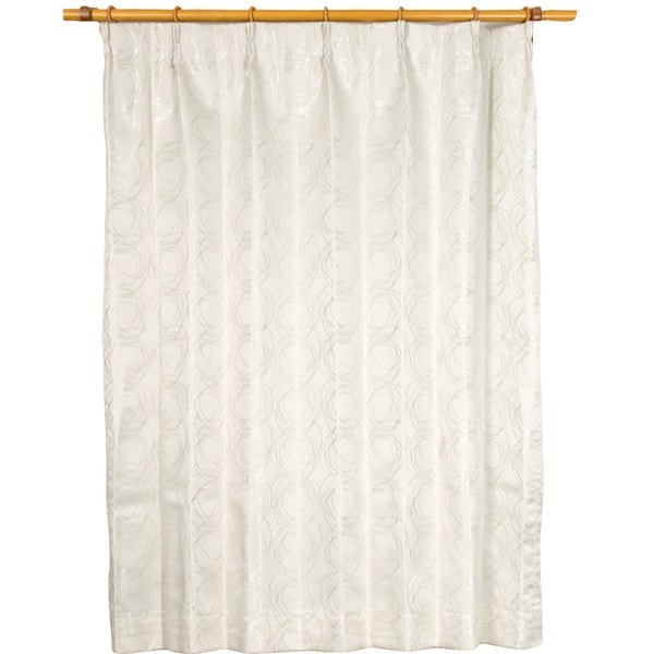 カーテン 2枚組 2枚セット 2P 2重加工 円柄 100×丈178cm アイボリー カールス 九装