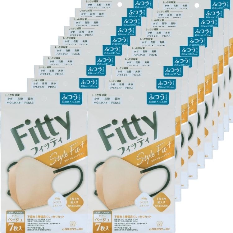 20袋セット フィッティ スタイルフィットプラス 立体 ハニーベージュ ふつう 7枚入 Fitty 5,709円