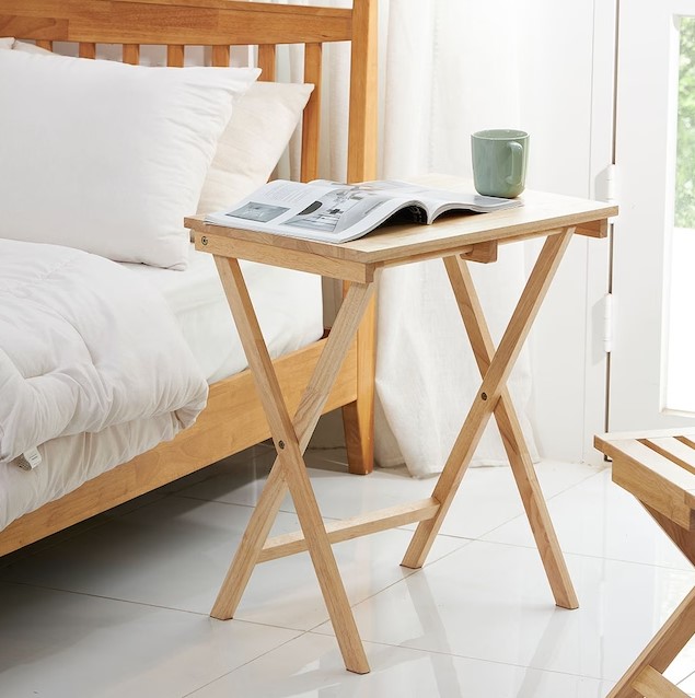 Collapsible Table 折りたたみテーブル サイドテーブル ベッド 寝室 ベッドルーム 机 デスク おしゃれ 北欧 かわいい ガラス コーヒーテーブル カフェ ソファ 収納付き 収納棚