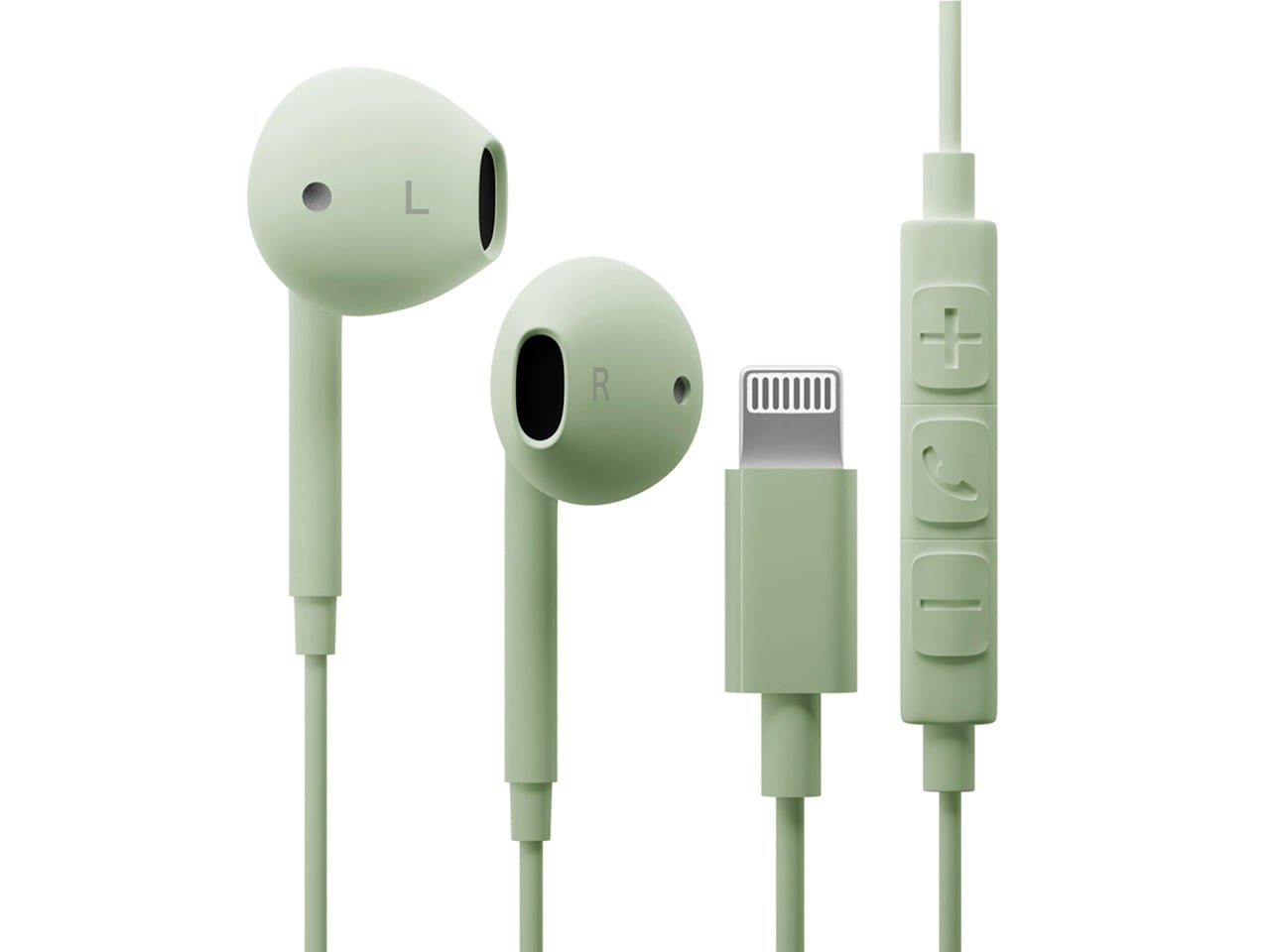 Premium Style PG-SEIE3GR6 [グリーン]有線 Lightning端子に直接接続するイヤホン