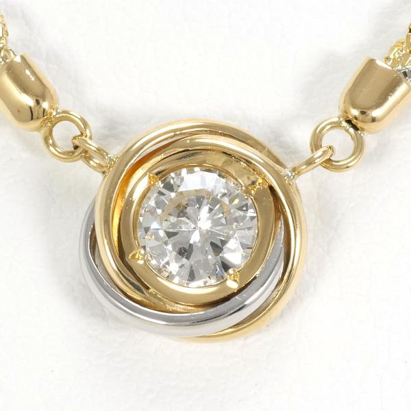 PT900 プラチナ PT850 ネックレス ダイヤ 0.36 SI2 鑑別書 ジュエリー 中古