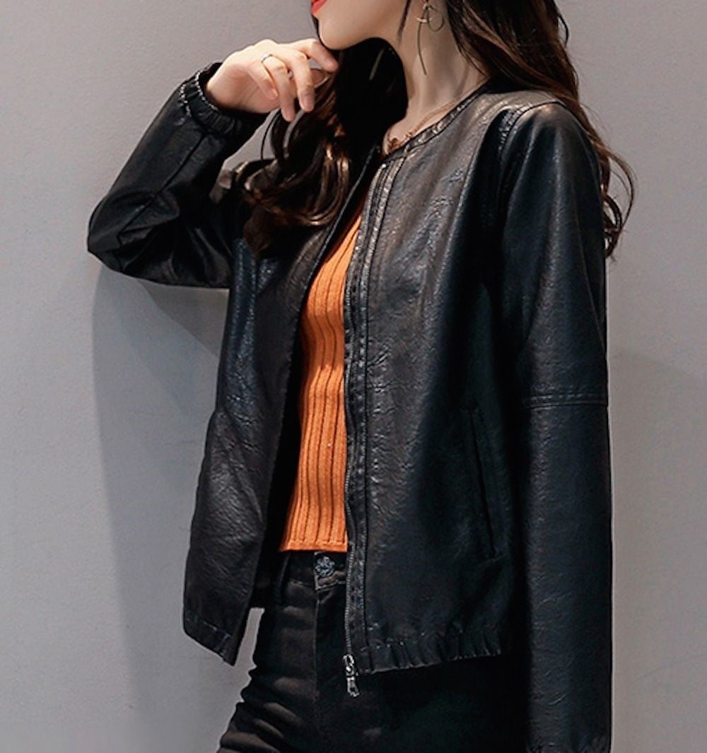 ライダースジャケット レディース バイク 秋 アウター ショット ブルゾン おしゃれ レザージャケット レザー 30代 ライダース 50代 オフィス 革ジャン 革 厚手 コート 40代 スエード ジャ 7,325円