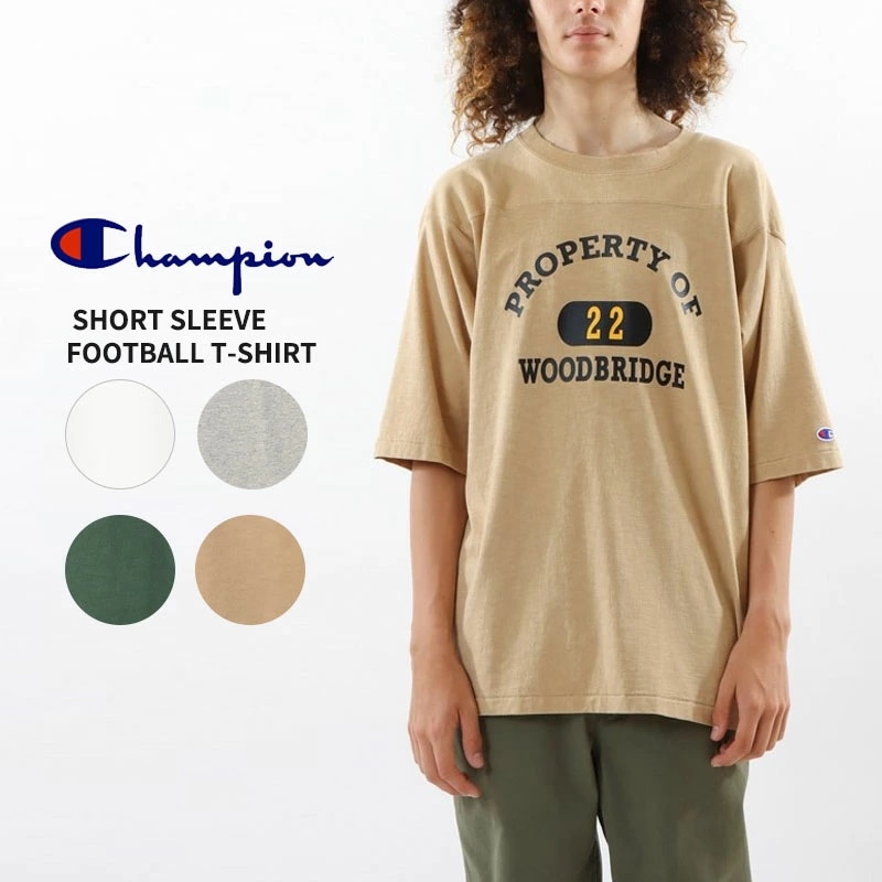 チャンピオン Champion ショートスリーブフットボールTシャツ 24SS カジュアル チャンピオン C3-Z340 半袖Tシャツ トップス [AA]