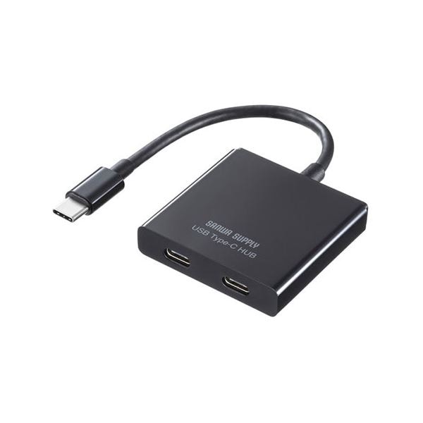 サンワサプライ USB Type-C ハブ（3ポート） Type-C×2 PD専用ポート×1 USB-3TCP12BKスイッチングハブ