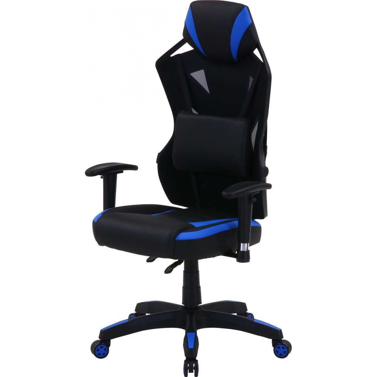 【I】不二貿易 メッシュゲーミングチェア レイズ ブルー YF922CW　オフィスチェア 肘掛け付 【北海道・沖縄・離島不可】【代引き不可】
