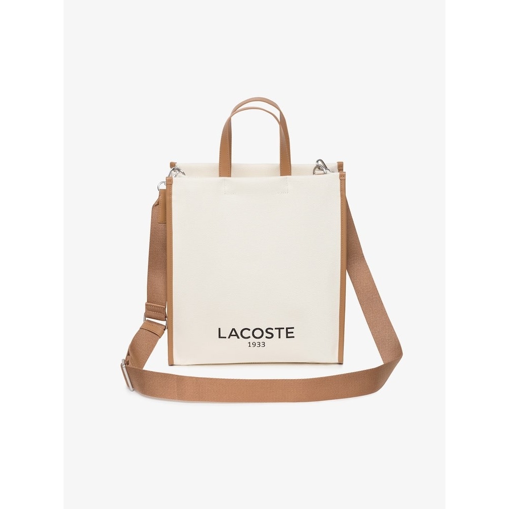 ラコステ女性用ヘリテージキャンバストートバッグ NF4811T54N K02 Q2NNF4811T54NK02