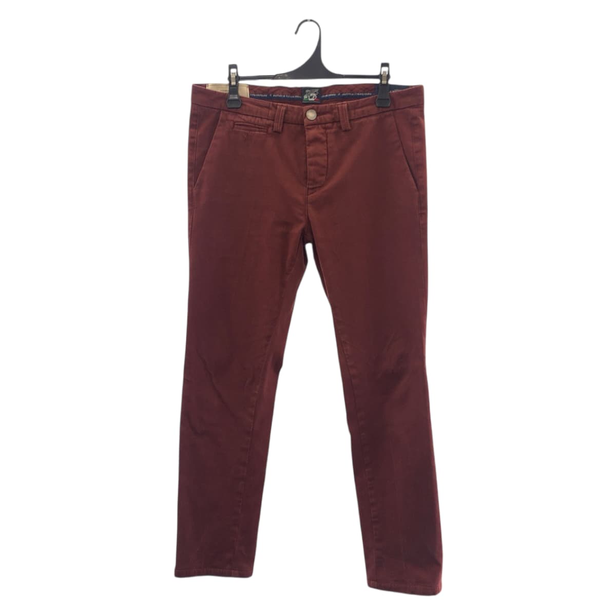 ハサミロゴ ROBERT サイズ32 ワインレッド ボルドー シルバー金具 コットン G126-M01 チノパンツ ズボン メンズ 502836