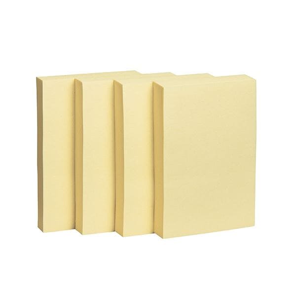 TANOSEE ふせん 75x50mmイエロー 1セット（50冊：10冊x5パック） [x10]