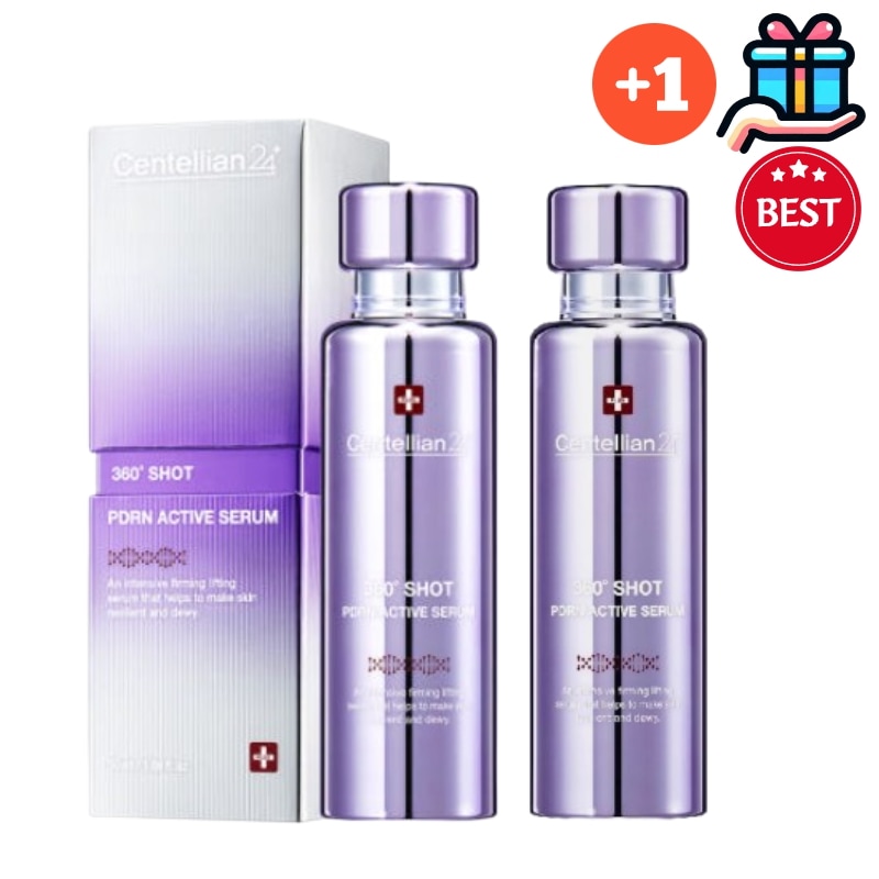 [シワケア1+1]360度ショットPDRNアクティブセラム, 50ml+50ml 計100ml スキンケア 韓国コスメ もちっと アンプル 鎮静 弾力 保湿 栄養供給 活力 光彩 しわ防止