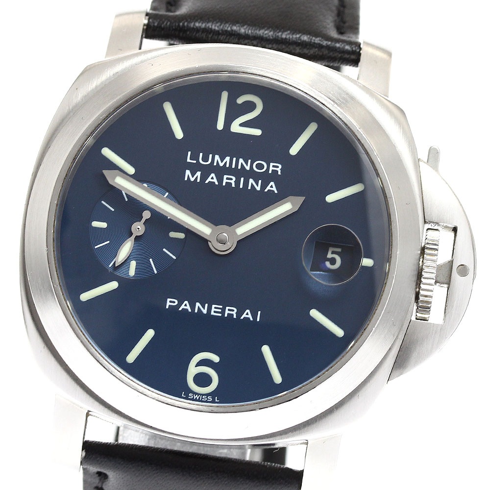 パネライ PANERAI PAM00070 ルミノールマリーナ スモールセコンド デイト 自動巻き メンズ 良品 箱付き_906316【中古】
