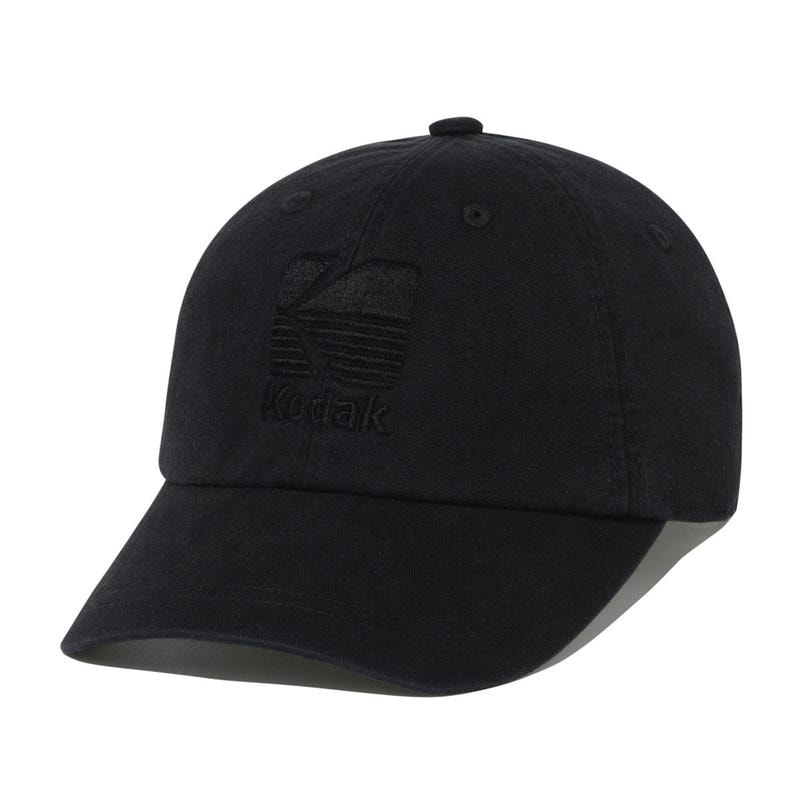 [公式]リラックスフィット トーンオントーン ロゴ 刺繍 ボールキャップ BLACK