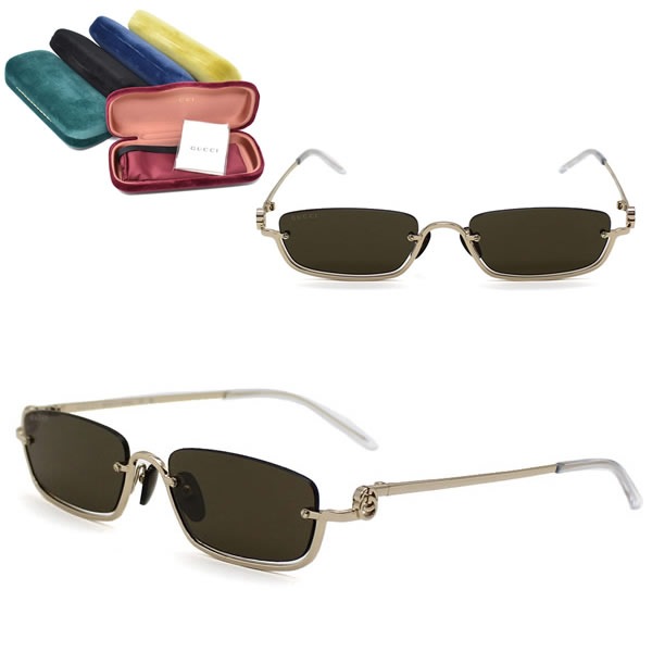 サングラス GG1278S-001 サングラス EYEWEAR ノーズパッド メンズ レディース ユニセックス ゴールド ブラウン