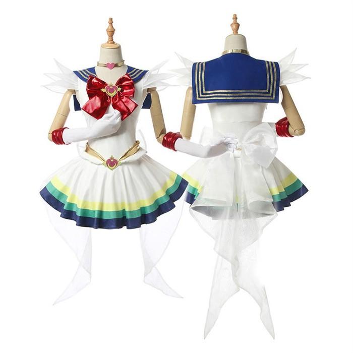 (WJ Fashion)美少女戦士 セーラームーン 月野うさぎ コスプレ衣装 セーラー服 水野亜美 アニメ キャラクター 女性用 仮装 衣装 コスチューム ウィッグ 追加可