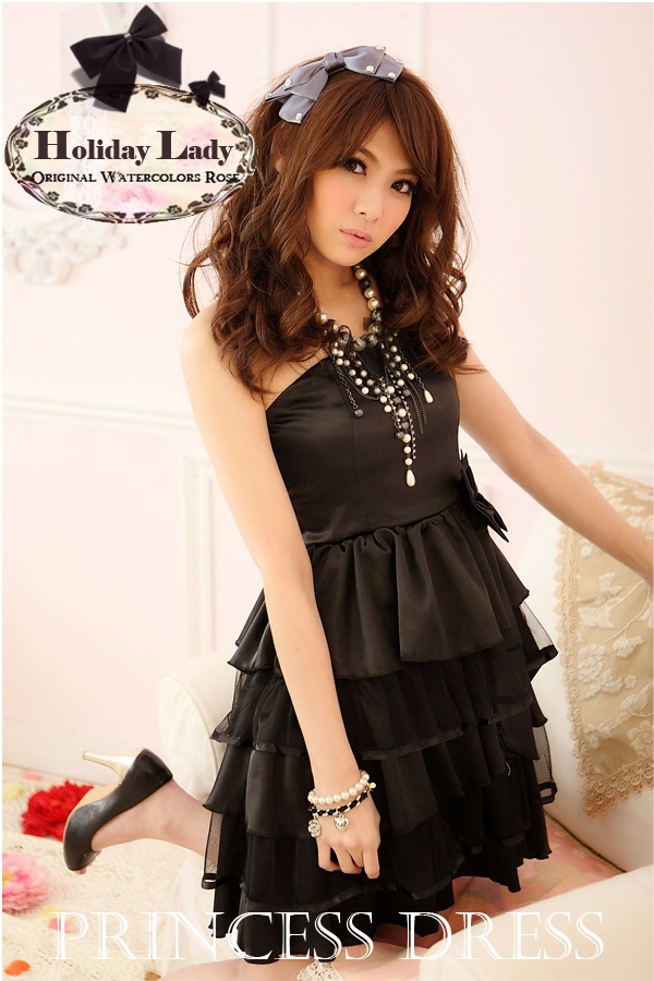 (春夏物新作)フリルブラックのプレミアムドレスワンピース0458スリーブレディース春新作ワンピチュニックレギパン結婚式ドレスパーティー等5000円以上送料無料auktn送料無料02P13Dec15/夏ワンピ 5,136円