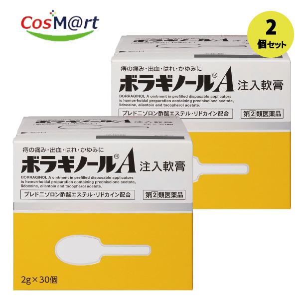 【2個セット】 【指定第2類医薬品】 【天藤製薬（株）】ボラギノールA注入軟膏2g×30個(4987978101051-2)