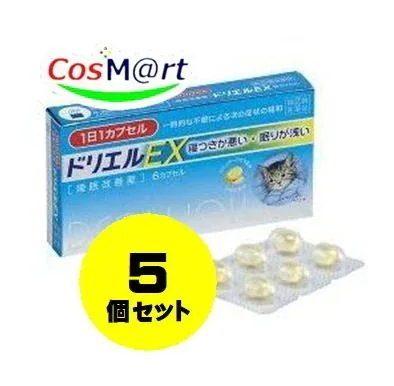 【5個セット】 【指定第2類医薬品】 エスエス製薬 ドリエルEX6カプセル 4987300053508-5【ゆうパケットにて発送】