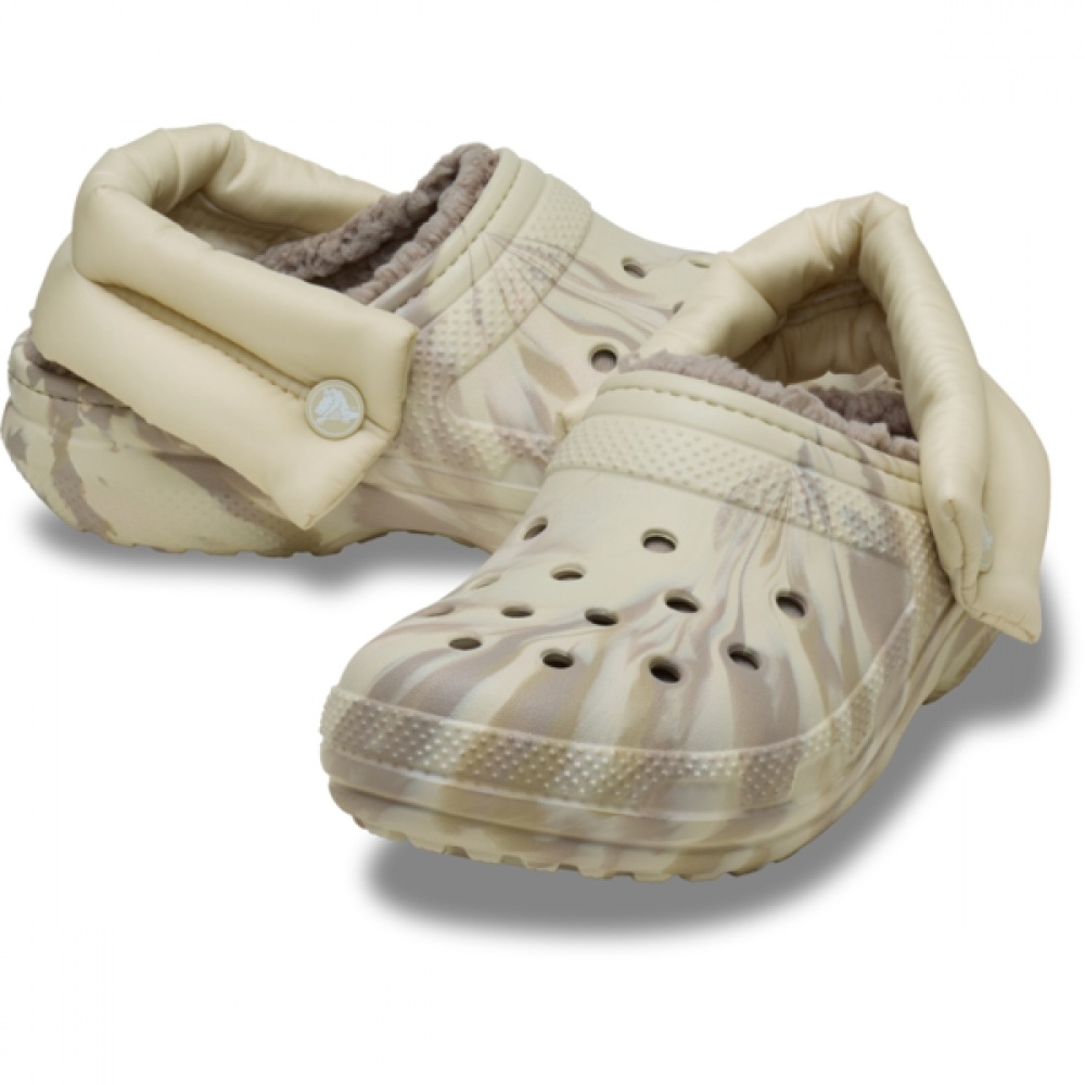 クロックス クラシック パフストラップ マーブル クロッグ 211980-2Y3