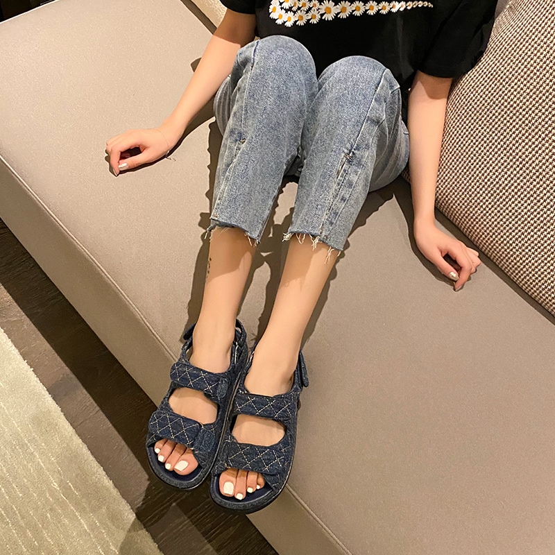 サンダル レディースサンダル フラットサンダル フラット デニム ベルト 歩きやすい 痛くない 履きやすい かわいい 大人可愛い きれいめ シンプル カジュアル 大人 上品 おしゃれ かっこいい