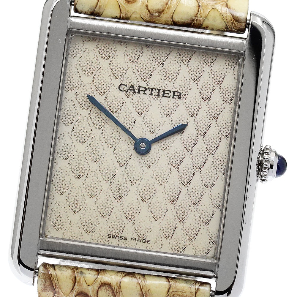 カルティエ CARTIER W5200021 タンクソロ LM 蛇柄 クォーツ メンズ 良品 _849525【中古】