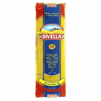 お待たせ! DIVELLA　ディヴエッラ　パスタ　10ヴェルミチェッリーニ　500g　24袋セット　606-102 パスタ・マカロニ