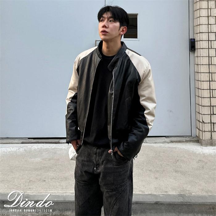 革ジャン コート レザージャケット メンズ　秋 レザージャケット ルーズショート PU シングル