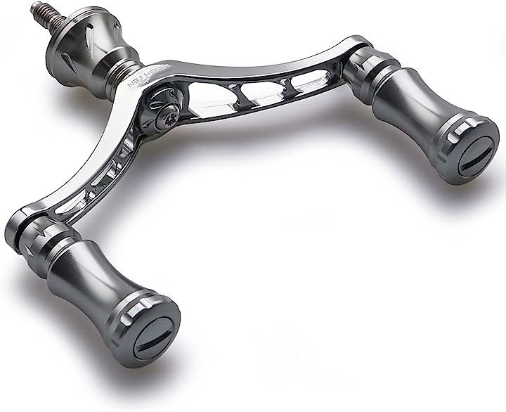 80mm リール ハンドル 15mm ノブ 搭載 シマノ ダイワ 通用 スピニングリール用 Chess Series 667( ガンメタル)