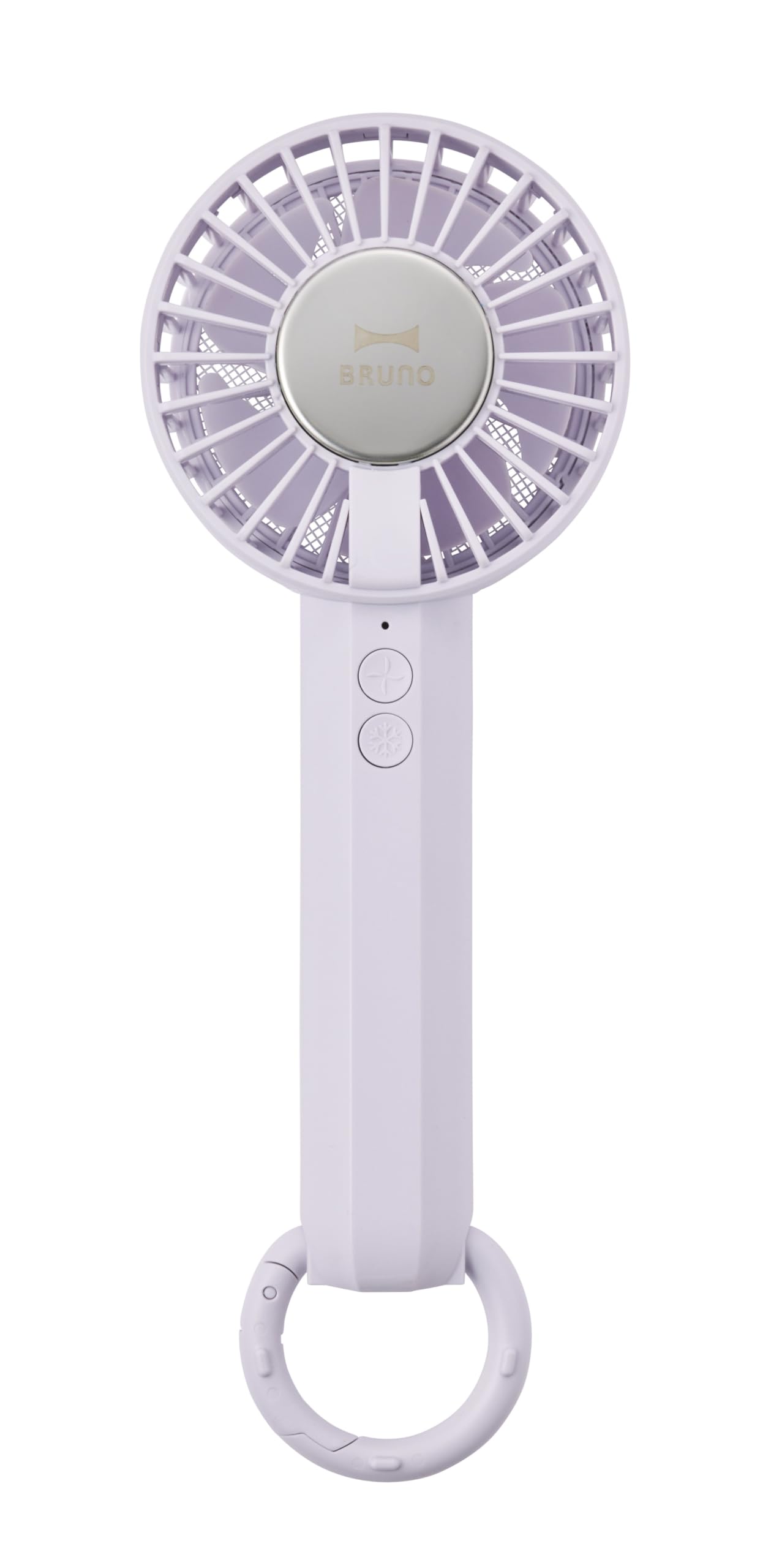BRUNO ブルーノ 携帯扇風機 ハンディファン 冷却プレート小型 風量 3段階 Type-C充電 自立 カラビナ付 ライラック BDE070-LI