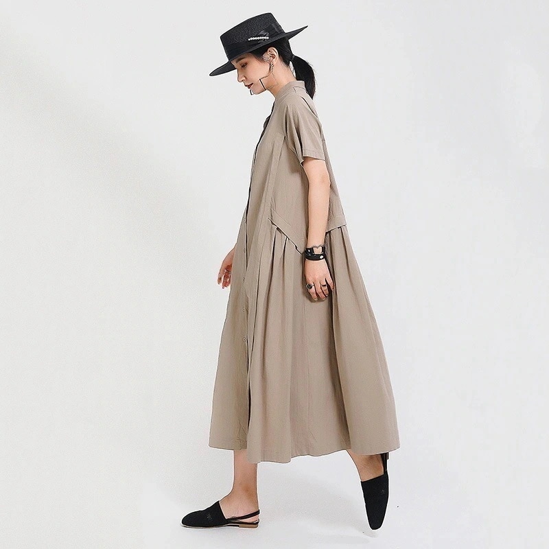 Hot!!!日系 キャミワンピース ワンピース レディース ウエスト引き締め おしゃれ ロングワンピース シャツワンピース 韓国 ワンピース夏 韓国ファッション