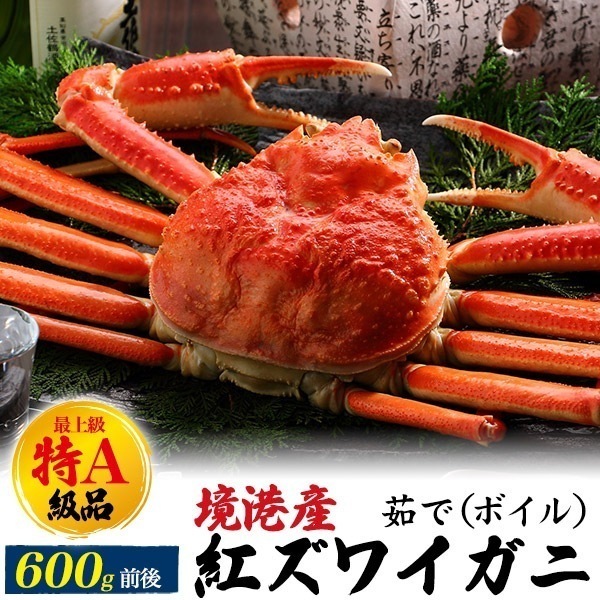 冷蔵　最上級 特A級品　茹で 紅ズワイガニ　姿　1杯　600g前後　国産 境港 産地直送　ボイル済み 蟹 かに　カニ 冬の味覚