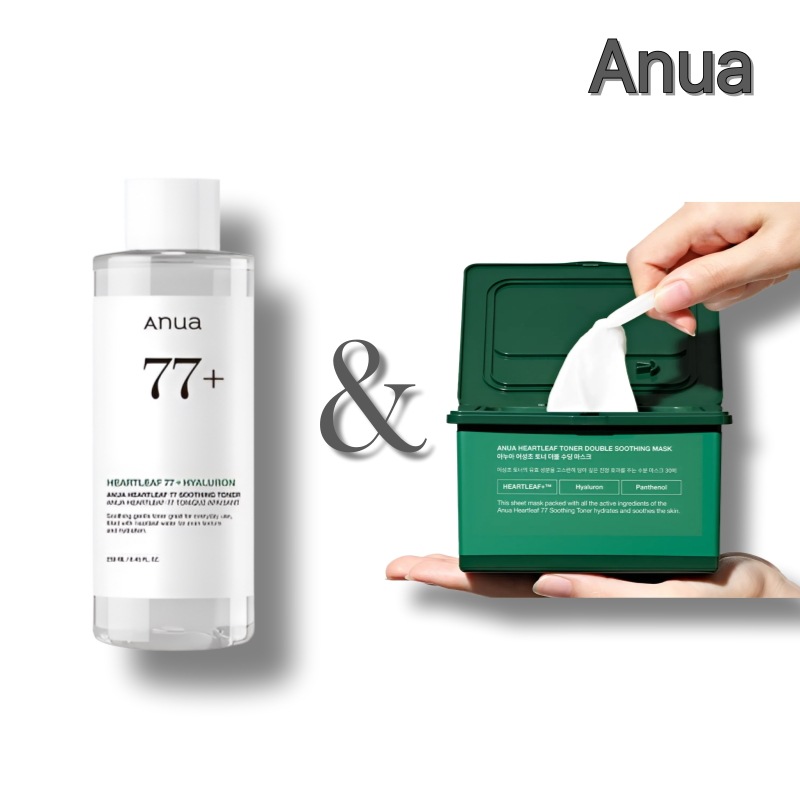 【毎日ルーティンセット】ドクダミ77％スージングトナー500ml＋ダブルスージングマスク30枚／毛穴ケア／鎮静/大容量 5,977円