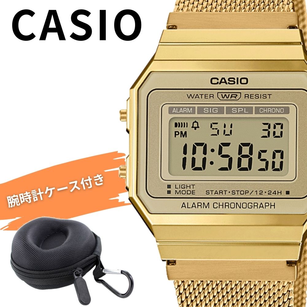 直輸入レアモデル カシオ チープカシオ デジタル 腕時計 メンズ レディース ゴールド チプカシ レトロ メッシュ かっこいい 防水 軽量 ビジネス プレゼント ギフト CASIO 時計 A700WM
