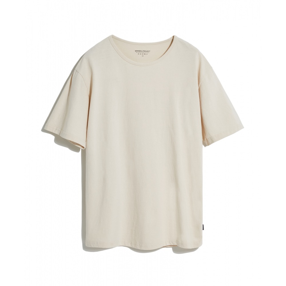 MINIMALPROJECT ベーシックコットンバインディング 半袖Tシャツ MST143 [LIGHT BEIGE]
