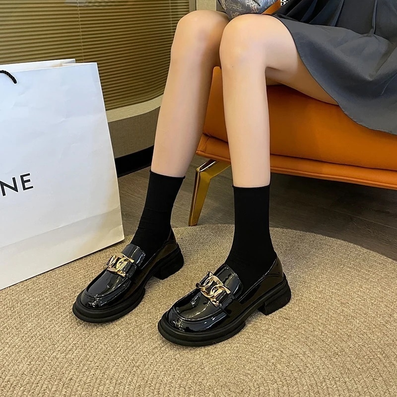 厚底ローファー ローファー レディース 厚底ローファー ブリティッシュスタイルシューズ