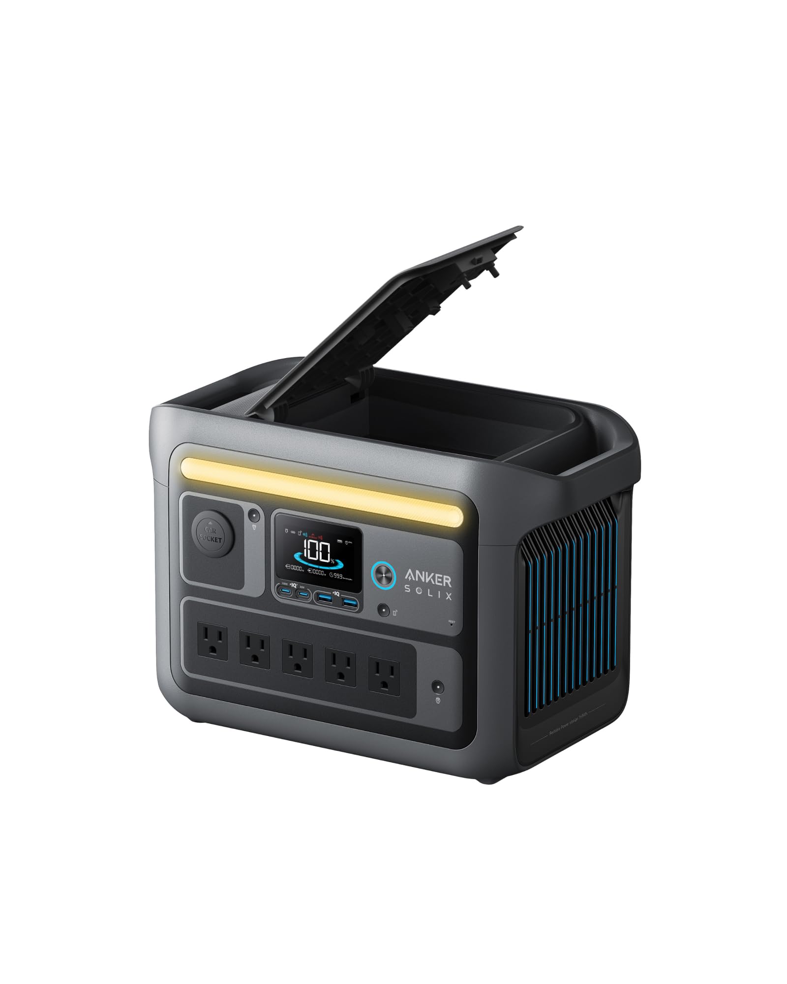 Anker Solix C800 Portable Power Station ポータブル電源 768Wh 58分満充電 高出力AC(定格1200W / 瞬間最大1600W, 5ポート) 長寿命10年 48,636円