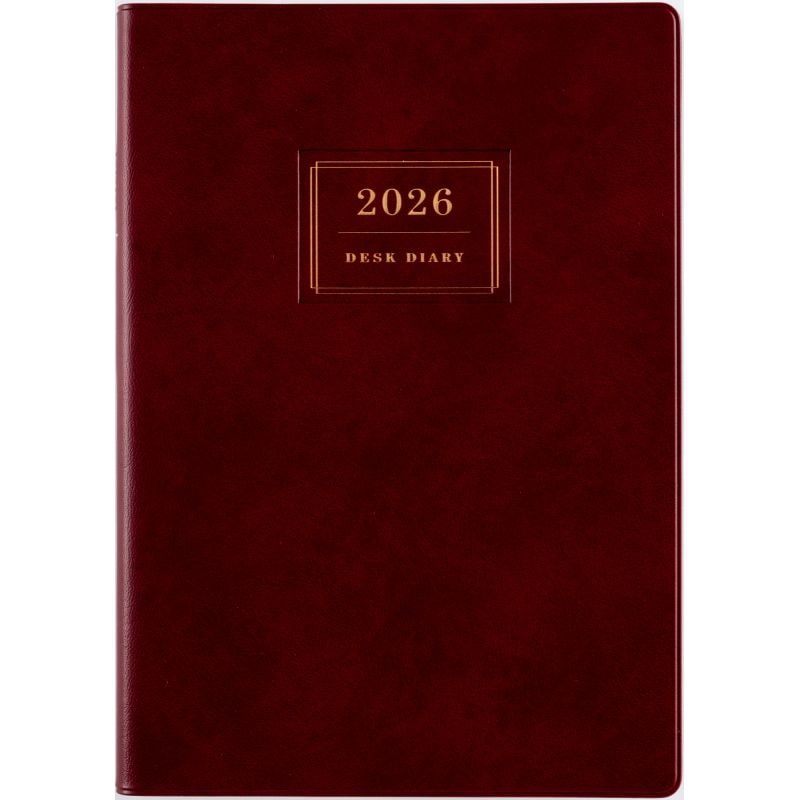 （まとめ買い）高橋書店 2026年 手帳 No.55 業務日誌 A5判 デイリー1頁2日＆月間横罫式 エンジ [x3]