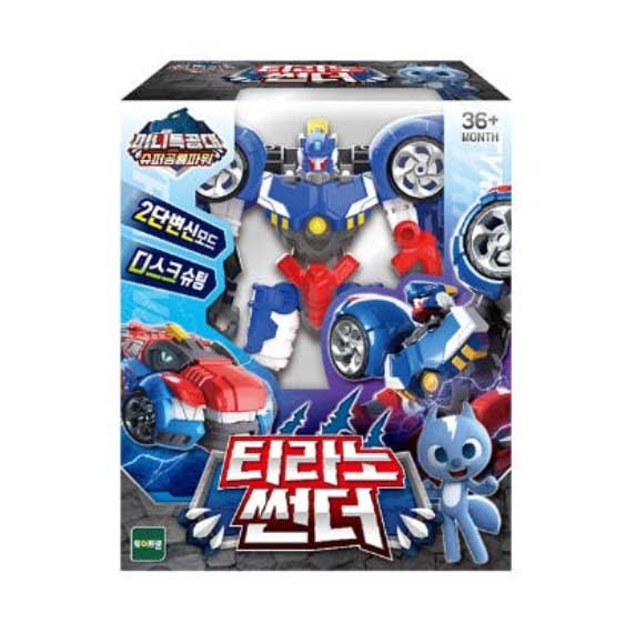 ミニ特攻隊 ミニフォース スーパー恐竜パワー ティラノサンダー トランスフォーマー ライダー ロボット 変形 コンバイン トイ 韓国 ロボット アニメ