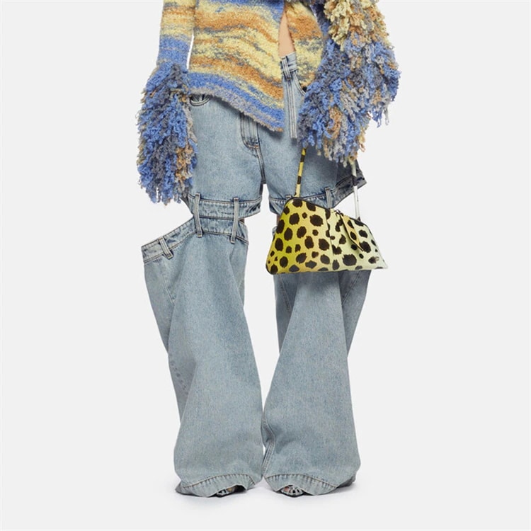 激安セール ゆったりする ワイドパンツ 2024春 スリム ストリート 個性 脚を出す ジーンズ ロングパンツ レディース スラックス