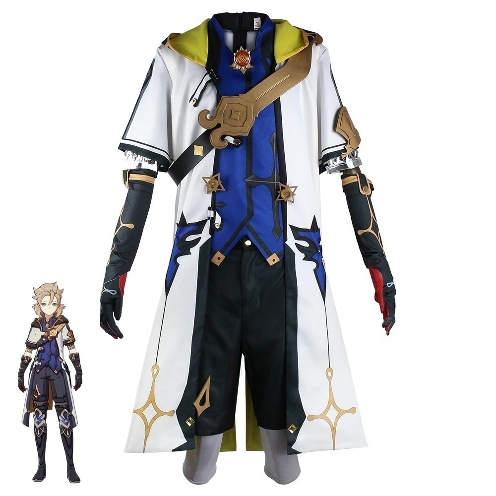 【迅速な出荷】元神ゲーム服阿貝多白亜子西騎士コスプレ衣装舞台服
