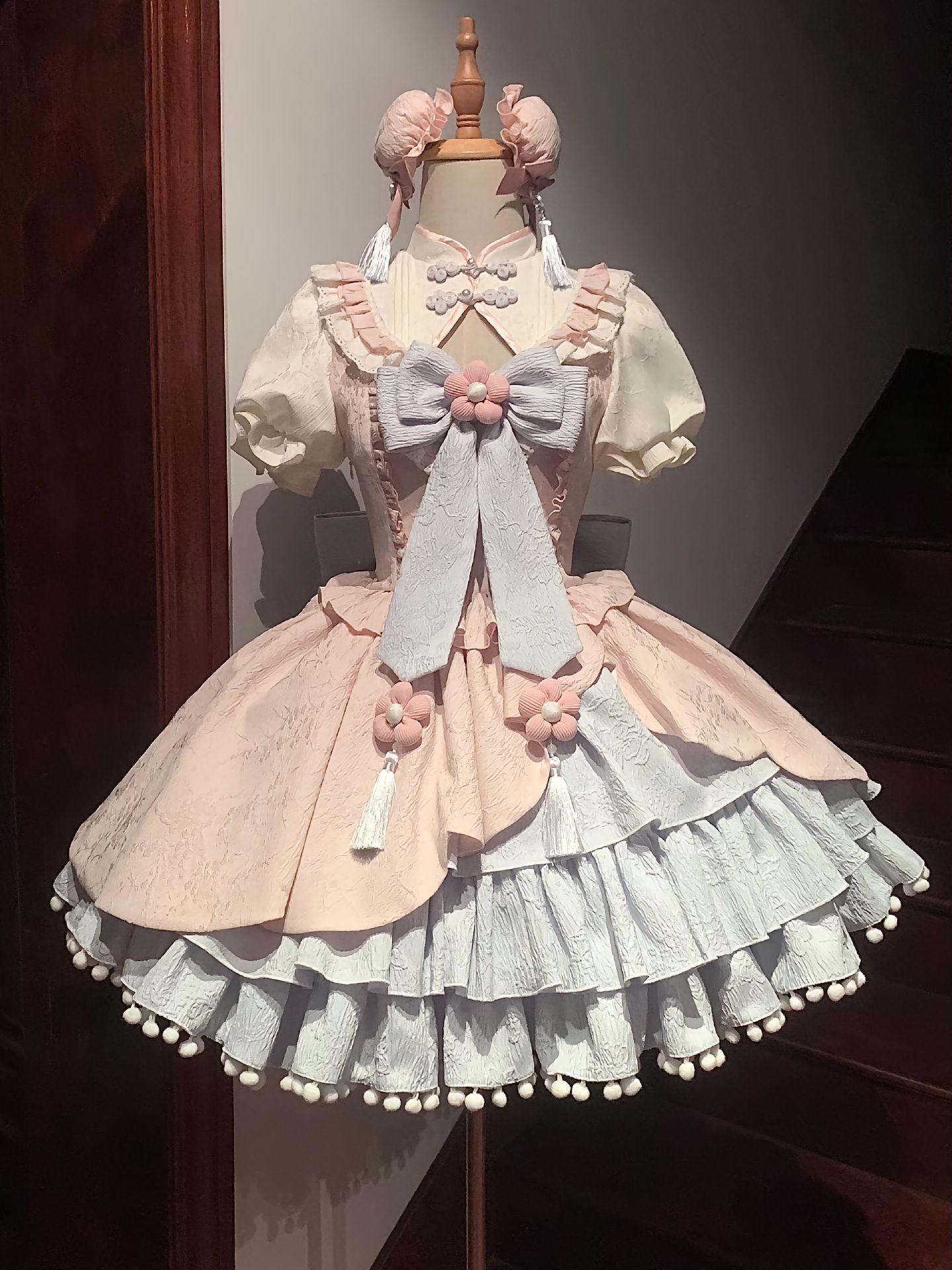 キャミソールワンピースチャイナロリータかわいい女の子opドレスロリータプリンセスドレス