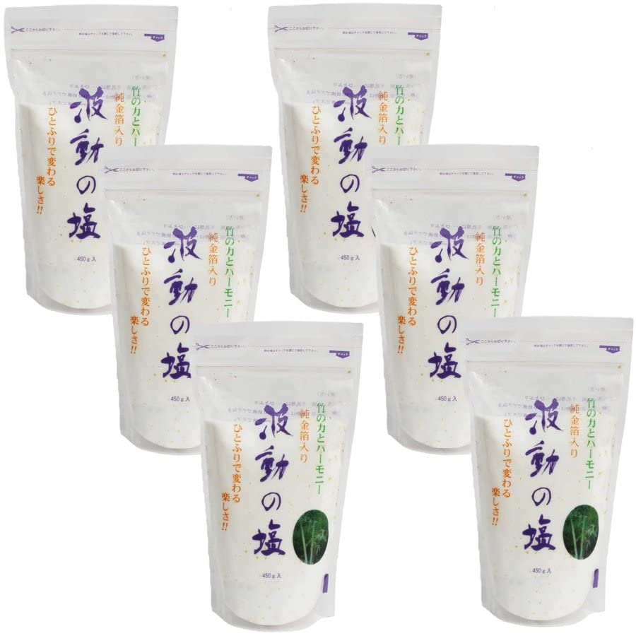 波動の塩 450g 金箔入り 6個セット