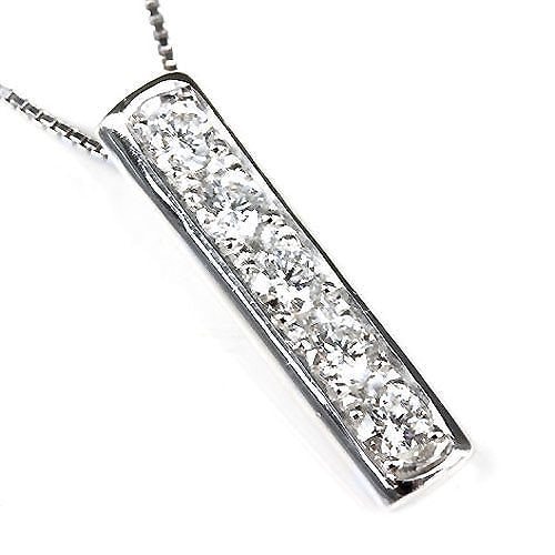 K18WG ダイヤペンダント K18WG ネックレス付 天然石 パワーストーン アクセサリー