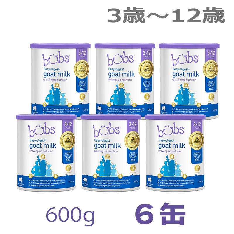 A2ヤギミルク・山羊・ゴートミルク ステップ4（3歳~12歳・幼児食期/学童期）ジュニアサポートミルク 中缶 600g 6缶セット 【海外通販】
