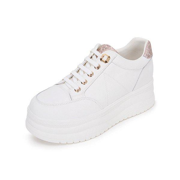 M. ティアラ牛革 厚底スニーカー ピンク 516623303AJ