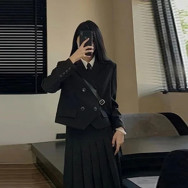 レディーススーツ制服 学生制服スカートスーツ長袖キャメル ブラックジュニア フォーマルお受験 結婚式 発表会 入学 通学卒業式スーツ bg001zuzuzr 7,882円