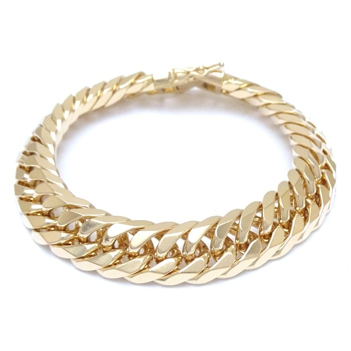 喜平ブレスレット K18YG イエローゴールド 6面 ダブル 21cm 99.9g/129019【中古】