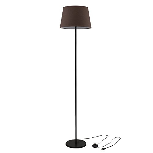 オーム電機 フロアスタンド 麻 ブラウン E26 YN10BW TF-YN10BW