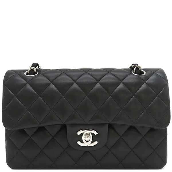 シャネル CHANEL ショルダーバッグ マトラッセ 23 フラップバッグ ラムスキン ブラック シルバー金具 黒 ダブルフラップ ダブルチェーン Wチェーン ランダムシリアル 【箱】【中古】