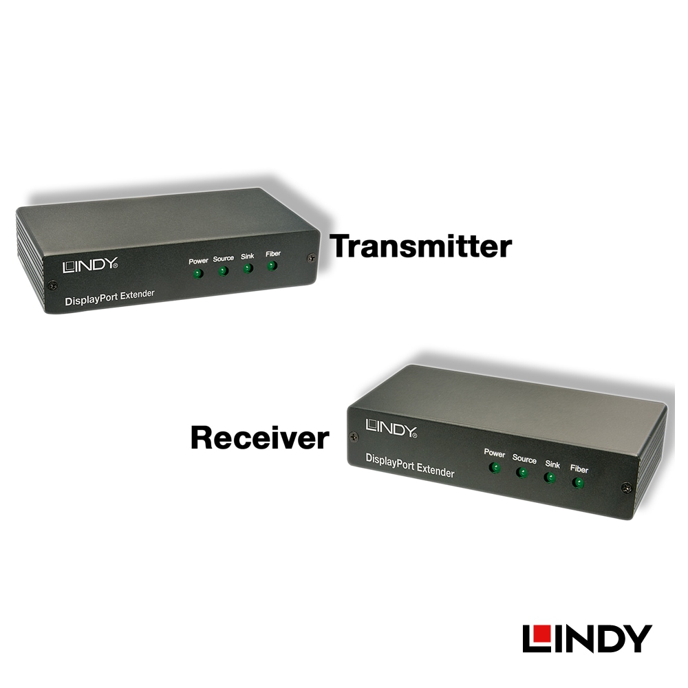 【38403】 LINDY 4K60Hz対応 DisplayPort1.2 光ファイバー延長器 最大200m